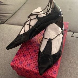 Tory Burch flats, tie around the ankle
